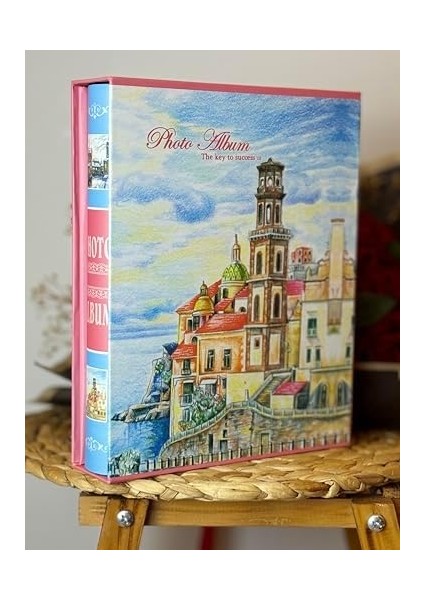 RS022 Fotoğraf Albümü 10X15CM 200 Fotoğraf Kapasiteli Yaz Esintisi Desenli Kutulu Albüm modelleri