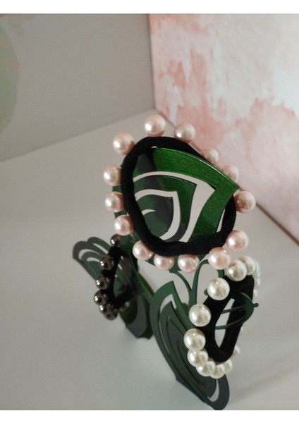 3'lü Set Boncuklu Toka - Siyah - Organik & El Yapımı fiyatları