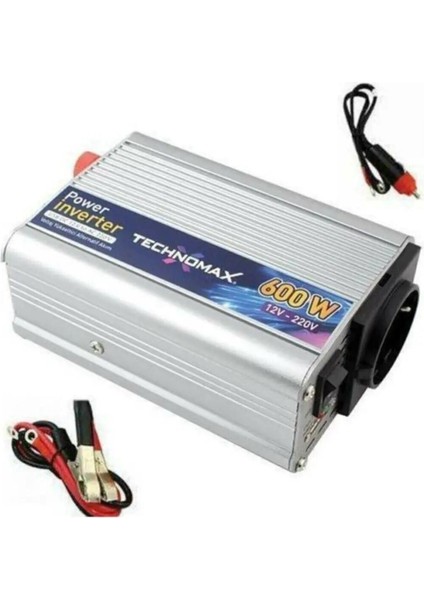 600W 12V Çevirici Invertör Araç Elektirik Çeviricisi