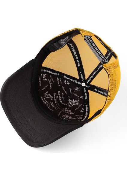 Kirpi Logolu Siyah-Sarı Trucker Şapka modelleri