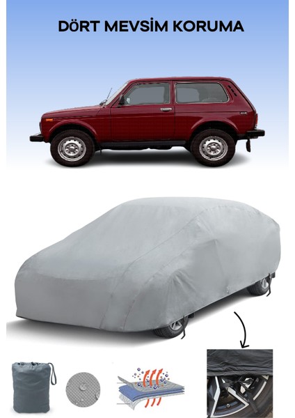 Lada Niva 3-Door ile Uyumlu Oto Branda, Araba Brandası, Su ve Güneş Geçirmez Araba Çadırı