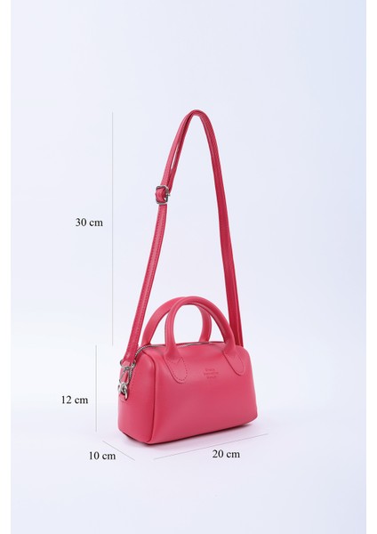Fuşya SHK184 Suni Deri ,fermuarlı Tek Bölmeli ,askılı El, Kol ve Omuz Çantası fiyatları