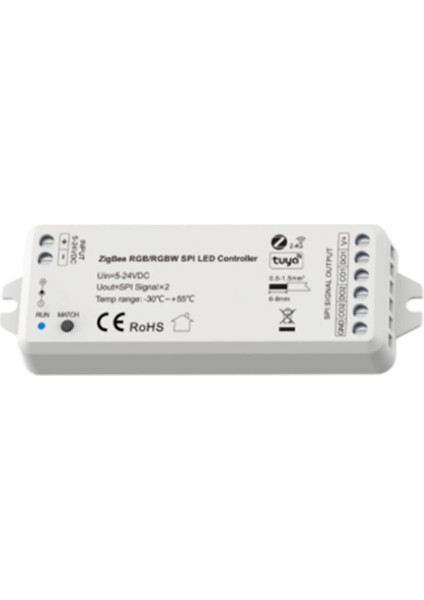 5V-24V Tuya Zigbee Wifi App Spı LED Kontrol Cihazı Wz-Spı Kontrol 1000PIKSEL LED WS2811 2812B SK6812 Rgb/rgbw Şerit Lamba Için (Yurt Dışından)