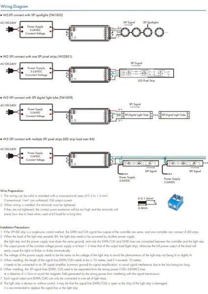 5V-24V Tuya Zigbee Wifi App Spı LED Kontrol Cihazı Wz-Spı Kontrol 1000PIKSEL LED WS2811 2812B SK6812 Rgb/rgbw Şerit Lamba Için (Yurt Dışından) modelleri