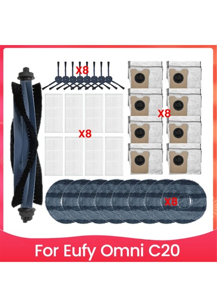 Omni C20 Ana Yan Fırça Toz Torbası Hepa Filtre Paspas Bezleri Ev Temizlik Yedek Parçaları Için Aksesuar Seti (Yurt Dışından)