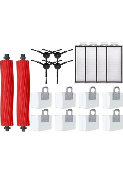 Roborock G10S S7 Maxv ULTRA/T8PLUS Toz Torbası Ana Yan Fırça Filtresi Için Uygundur (Yurt Dışından)