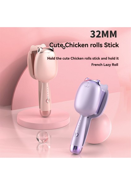 Kedi Pençesi Bukle Makinesi 32MM Altın Ark S Şeklinde Sıcak Plaka 30 Saniyede Isınma 5 Saniyede Şekil Verme Mor Ab Fişi (Yurt Dışından) fiyatları