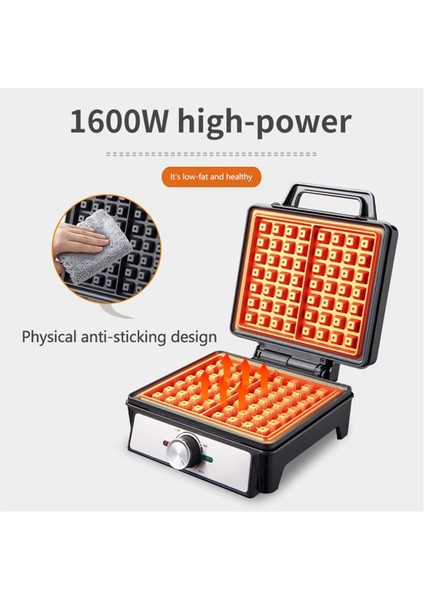 Wafflemaker Tek Plakalı Iki Dilimli Ekmek Makinesi, Çift Taraflı Isıtma, Yapışmaz Tasarım, Aile Restoranı Için Uygun (Ingiltere) (Yurt Dışından) fırsatları