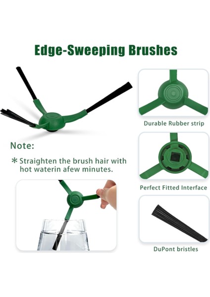 Irobot Roomba Essential Q0120 Y0140 Q0520 Q011 Y0110 Kendiliğinden Boşalan Robot Süpürge Ana Yan Fırça Hepa Filtre Paspas Pedi (Yurt Dışından) modelleri