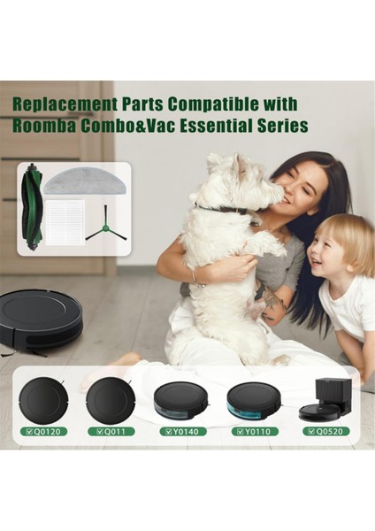 Irobot Roomba Essential Q0120 Y0140 Q0520 Q011 Y0110 Kendiliğinden Boşalan Robot Süpürge Ana Yan Fırça Hepa Filtre Paspas Pedi (Yurt Dışından) indirimleri