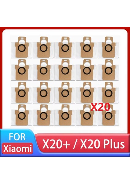 20 Adet Toz Torbası Xiaomi Robot Vakum X20+/X20 Plus Yedek Parça Aksesuarları Toz Torbaları Için Uygun (Yurt Dışından)