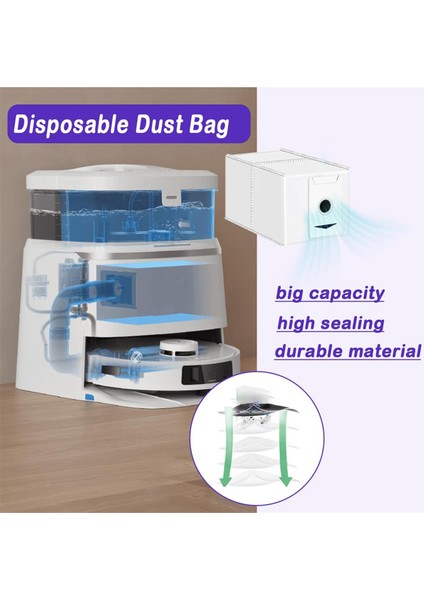 Ecovacs Deebot T30 Omni / T30 Pro Omni Robot Süpürge Aksesuarları, Ana Fırça ve Toz Torbaları ile Yedek Set (Yurt Dışından) modelleri