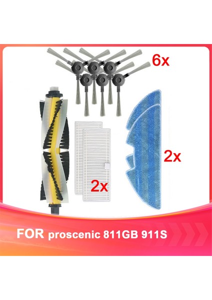 Proscenic Süpürge Parçaları 811GB 911S Süpürge Parçaları Yedek Sarf Malzemeleri (Yurt Dışından)