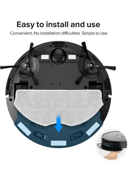 Ropvacnıc S1 / Tipdiy G90 / Betboyles V75S / Vıpsun Z1 Yedek Parça Aksesuarları Robot Süpürge Paspas Pedleri (Yurt Dışından) modelleri