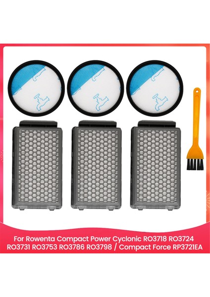 Rowenta Filtre Kiti Hepa Staubsauger Compact Power RO3715 RO3759 RO3798 RO3799 RP3721EA Elektrikli Süpürge Parça Kiti (Yurt Dışından)