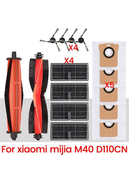 Xiaomi Mijia M40 D110CN Elektrikli Süpürge Yedek Parçaları, Ana Yan Fırça Hepa Filtre Toz Torbaları (Yurt Dışından)