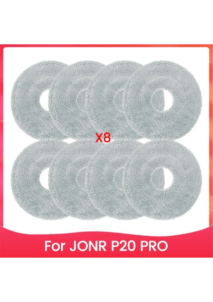 Jonr P20 Pro Yedek Parçalar Için Mop Bezi Pedleri Seti Mikrofiber Mop Bezi Ev Temizlik Yedek Parçaları 8 Adet (Yurt Dışından)