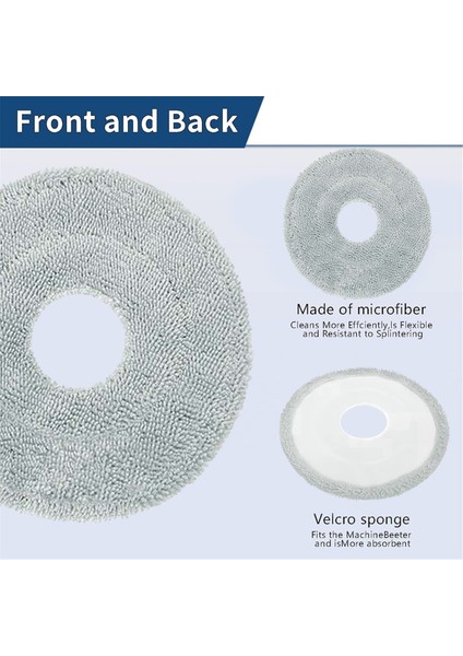 Jonr P20 Pro Yedek Parçalar Için Mop Bezi Pedleri Seti Mikrofiber Mop Bezi Ev Temizlik Yedek Parçaları 8 Adet (Yurt Dışından) indirimleri