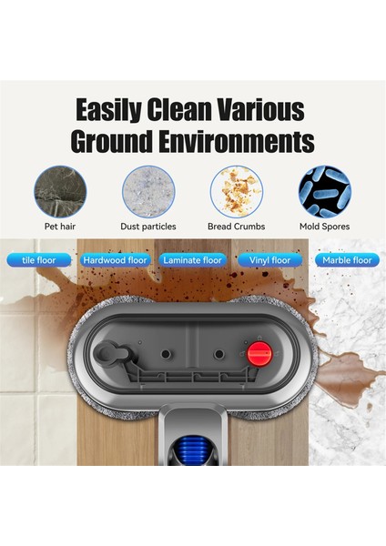 Dyson V8 V7 V10 V11 V15 Sert Zemin Yedek Elektrikli Süpürge Aksesuarları Için Elektrikli Islak Kuru Paspas Başlığı Ek Parçaları (Yurt Dışından) indirimleri