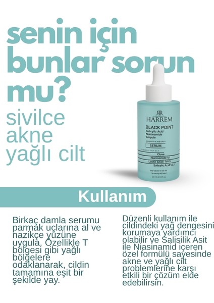 Akneli&yağlı Cilt Tipleri Için Niacinamide Içeren Cilt Bakım Serumu 30 ml Black P.int indirimleri