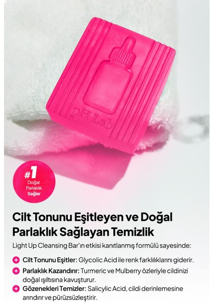 Light Up Cilt Aydınlatıcı ve Leke Karşıtı Serum Etkili Temizleme Sabunu, 100 g – Parlak ve Pürüzsüz Cilt