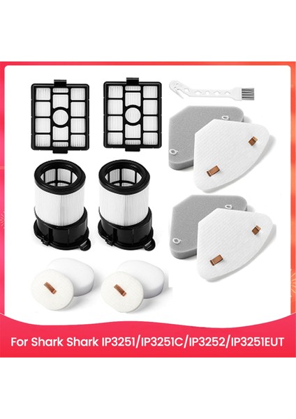 Shark IP3251/IP3251C/IP3252/IP3251EUT Elektrikli Süpürge Filtresi ve Filtre Pamuk Baz Istasyonu Filtre Yedek Parçası (Yurt Dışından)