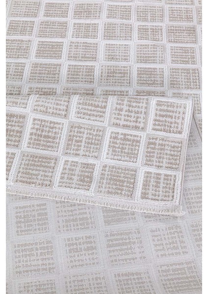 Dalida 3201A Yumuşak Dokulu İskandinav Desenli Açık Gri Krem Salon, Mutfak, Oturma, Çocuk Oda Halısı modelleri