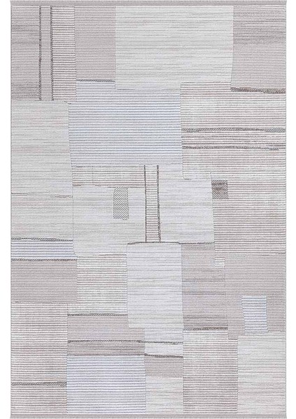 Dalida 3202A Yumuşak Dokulu İskandinav Desenli Bej Krem Salon, Mutfak, Oturma, Çocuk Oda Halısı