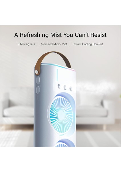Taşınabilir Hava Soğutma Fanı Şarj Edilebilir Hava Sisleme Kule Fanı Uzaktan Kumandalı Buharlaştırıcı Klima Yatak Odası Için (Yurt Dışından) fırsatları