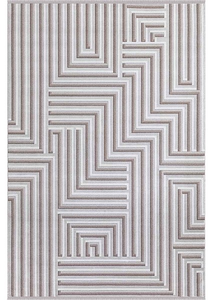 Dalida 3203A Yumuşak Dokulu İskandinav Desenli Bej Krem Salon, Mutfak, Oturma, Çocuk Oda Halısı