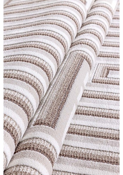 Dalida 3203A Yumuşak Dokulu İskandinav Desenli Bej Krem Salon, Mutfak, Oturma, Çocuk Oda Halısı modelleri