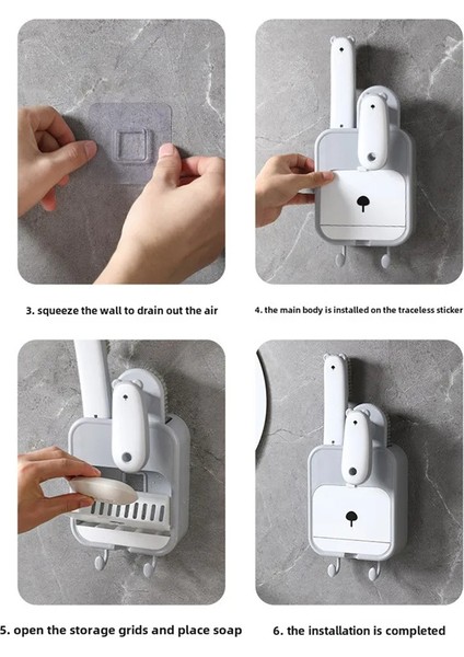 Duvara Monte Vakumlu Sabunluk, Banyo Için Delinmeyen Drenaj Sabunluk, Suya Dayanıklı ve Kurulumu Kolay (Yurt Dışından) modelleri