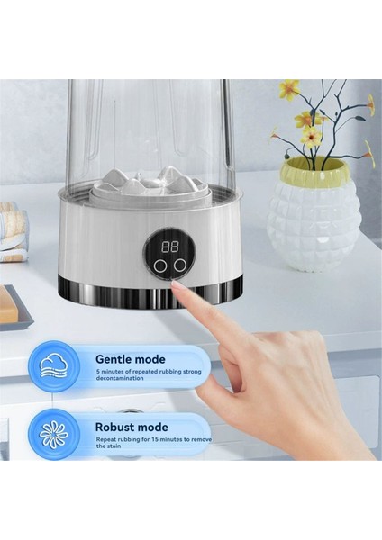 Mini Şarj Edilebilir Çamaşır Makinesi Iç Çamaşırı Seyahat Taşınabilir Küçük Çorap Çamaşır Makinesi Giysi Kovası Yeşil (Yurt Dışından) fiyatları