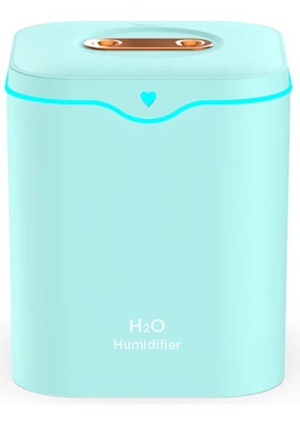 2000ML Büyük Kapasiteli Çift Sprey Portlu Hava Nemlendirici USB Sessiz Aromaterapi Difüzörü Soğuk Sis Makinesi Ev Için Mavi (Yurt Dışından)