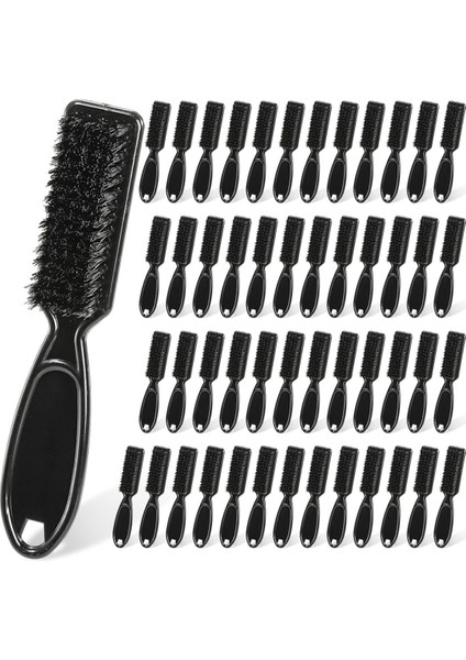 Berber Makas Fırçaları, 50 Adet Plastik Saplı Naylon Kıl Temizleme Fırçası, Saç Şekillendirme Aletleri Için Temizlik Malzemeleri (Yurt Dışından)