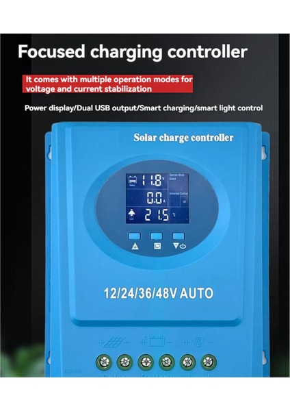 Mppt Güneş Şarj Kontrol Cihazı 120A 12V-48V Otomatik LCD ve Telefon Kurşun-Asit/lityum Pil Için Çift USB Şarj (Yurt Dışından) modelleri