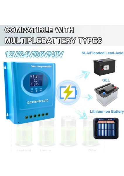 Mppt Güneş Şarj Kontrol Cihazı 120A 12V-48V Otomatik LCD ve Telefon Kurşun-Asit/lityum Pil Için Çift USB Şarj (Yurt Dışından) indirimleri