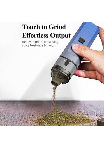Taşınabilir Otomatik Öğütme Elektrikli Ot Öğütücü Tek Dokunuşla 1,5 G'a Kadar Öğütme Otomatik Kuru Baharat Değirmeni Makinesi Mavi (Yurt Dışından) indirimleri