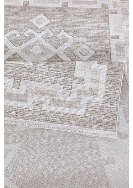 Dalida 3205A Yumuşak Dokulu İskandinav Desenli Bej Krem Salon, Mutfak, Oturma, Çocuk Oda Halısı modelleri