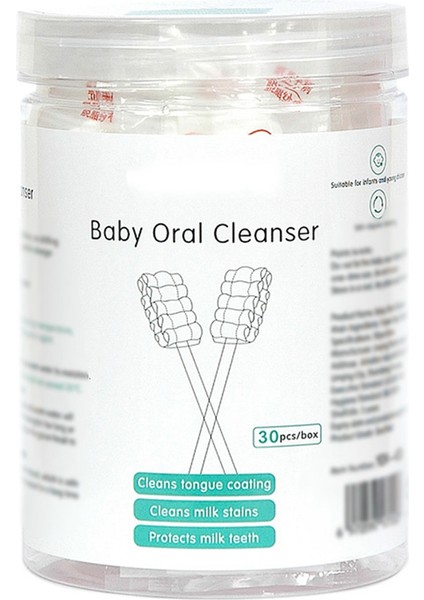 Yenidoğan Bebek Diş Fırçası Bebek Dil Kaplama ve Süt Lekesi Temizleme Pamuklu Çubuk Bebek Ağız Temizleme Pamuklu Çubuk (Yurt Dışından)