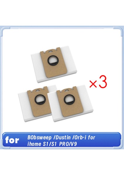 3,5 L Tek Kullanımlık Toz Torbası Yedek Kitleri Bobsweep / Dustin / Orb-I Için Ihome S1/s1 Pro/v9 Robot Süpürge 3 Adet (Yurt Dışından)