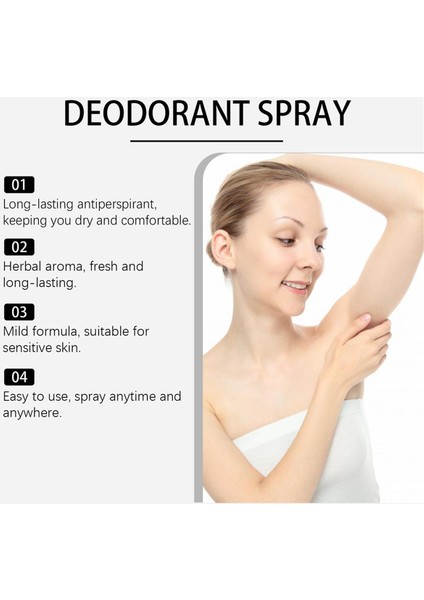 Deodorant Sprey, Terleme Önleyici Deodorant Sprey Deodorant Deodorant Kalıcı Koku Deodorant Ferahlatıcı Vücut Spreyi (Yurt Dışından) fırsatları