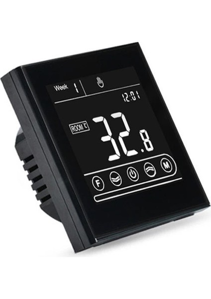 Tuya Akıllı Akıllı Wifi Termostat Oda Elektrikli/su/gaz Kazanı Zemin Isıtma Sıcaklık Kontrol Cihazı 16A Siyah (Yurt Dışından)