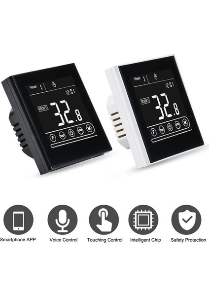 Tuya Akıllı Akıllı Wifi Termostat Oda Elektrikli/su/gaz Kazanı Zemin Isıtma Sıcaklık Kontrol Cihazı 16A Siyah (Yurt Dışından) modelleri