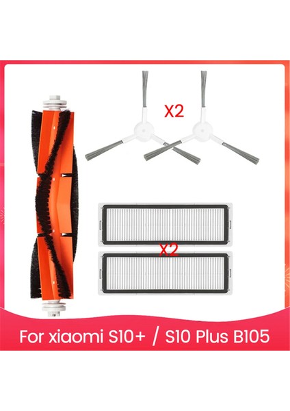 Xiaomi Robot Süpürge S10+ / S10 Plus B105 Yedek Parça Aksesuarları Ana Yan Fırça Hepa (Yurt Dışından)