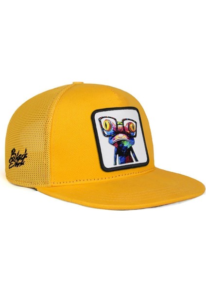 Hip Hop Kids Bukalemun Logolu Sarı Çocuk Trucker Şapka