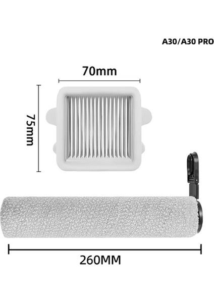 Roborock F25 RT/F25 LT/F25 ALT/F25 ACE/A30 PRO/A30/A30PRO Kombo Rulo Fırçalar Rulo Hepa Filtreler Parçalar (Yurt Dışından) fırsatları