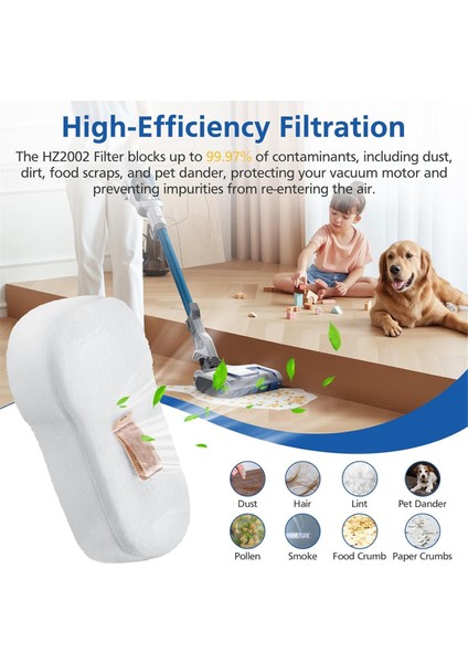 Köpük ve Keçe Filtreler Shark Duoclean Powerfins Kablolu Çubuk Vakum HZ2000 HZ2002 HZ251 HZ602 HZ702 Için Motor Sonrası Filtreler (Yurt Dışından) modelleri