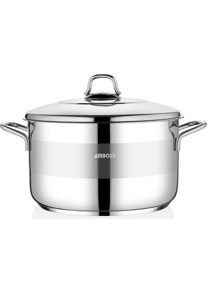 Ambos Saphire Paslanmaz Çelik 14 cm Çelik Kapaklı Derin Tencere