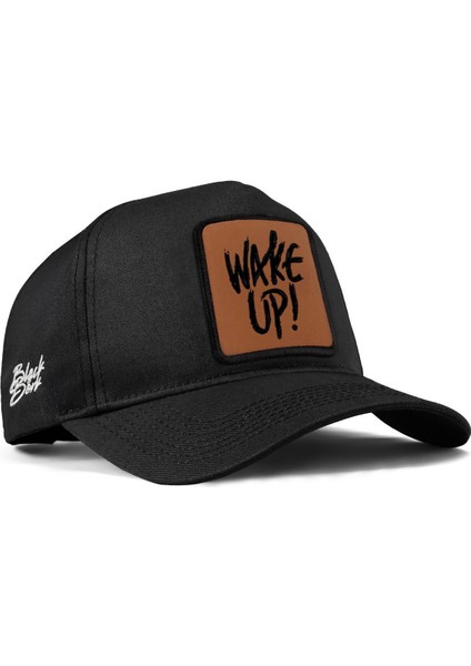 Wake Up Logolu Siyah Beyzbol Şapka